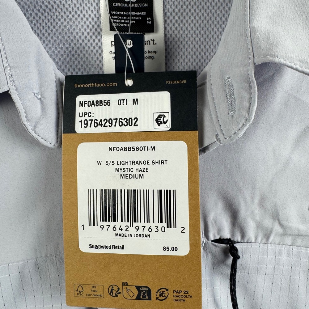 The North Face Womens Lightrange Shirt Mystic Haze Purple NF0A8B56 Medium NWT - Picture 4 of 12